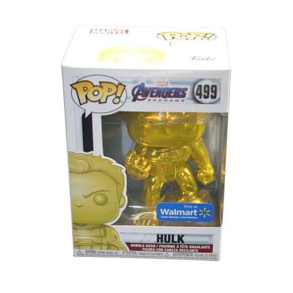 Funko Pop! Vinyl: Marvel - Hulk (Yellow Chrome) -‎ Walmart  (Exclusive) - Picture 1 of 11